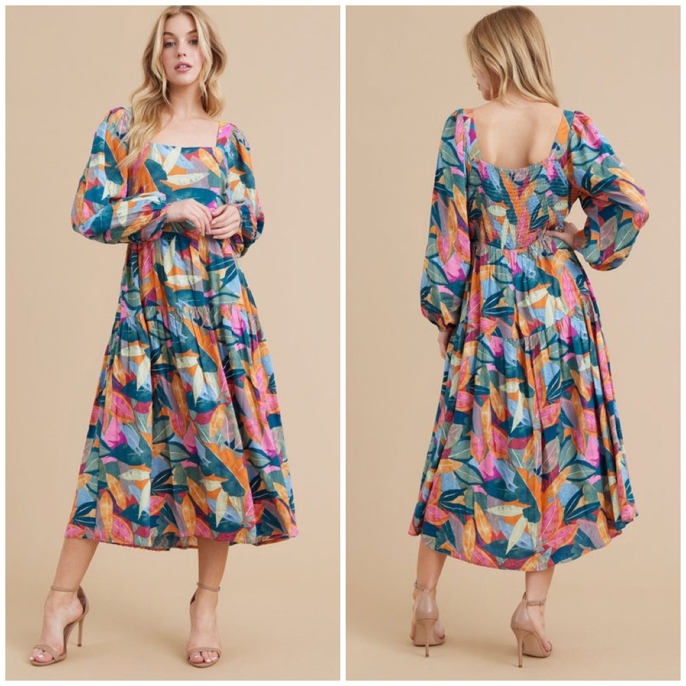 JODIFL Feminine Long Sleeves Midi Dress - Picture 5 of 5